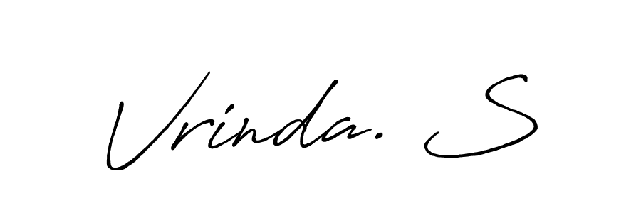 Use a signature maker to create a handwritten signature online. With this signature software, you can design (Antro_Vectra_Bolder) your own signature for name Vrinda. S. Vrinda. S signature style 7 images and pictures png