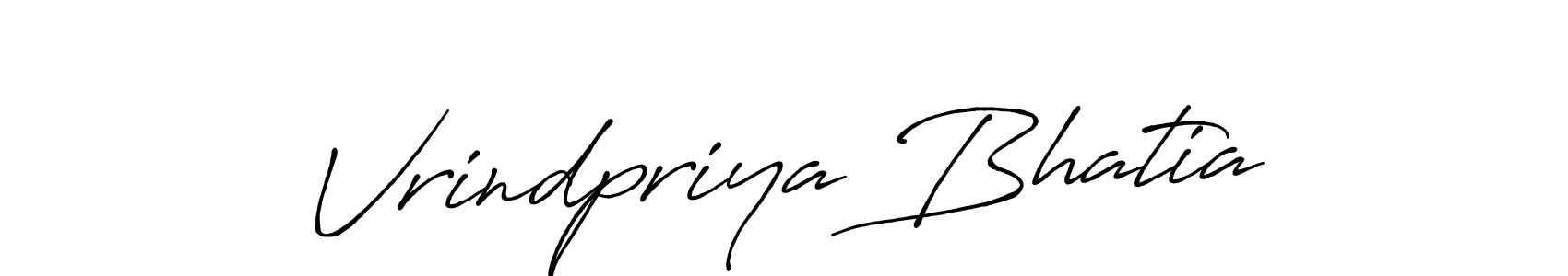 It looks lik you need a new signature style for name Vrindpriya Bhatia. Design unique handwritten (Antro_Vectra_Bolder) signature with our free signature maker in just a few clicks. Vrindpriya Bhatia signature style 7 images and pictures png