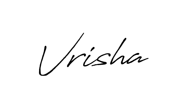 Make a beautiful signature design for name Vrisha. With this signature (Antro_Vectra_Bolder) style, you can create a handwritten signature for free. Vrisha signature style 7 images and pictures png