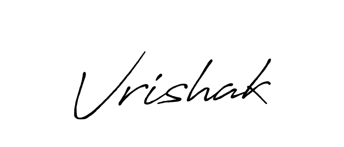 Create a beautiful signature design for name Vrishak. With this signature (Antro_Vectra_Bolder) fonts, you can make a handwritten signature for free. Vrishak signature style 7 images and pictures png