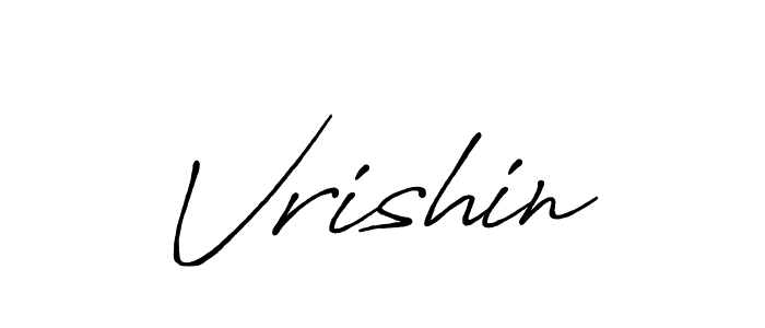 Make a beautiful signature design for name Vrishin. With this signature (Antro_Vectra_Bolder) style, you can create a handwritten signature for free. Vrishin signature style 7 images and pictures png