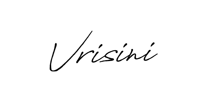 Create a beautiful signature design for name Vrisini. With this signature (Antro_Vectra_Bolder) fonts, you can make a handwritten signature for free. Vrisini signature style 7 images and pictures png