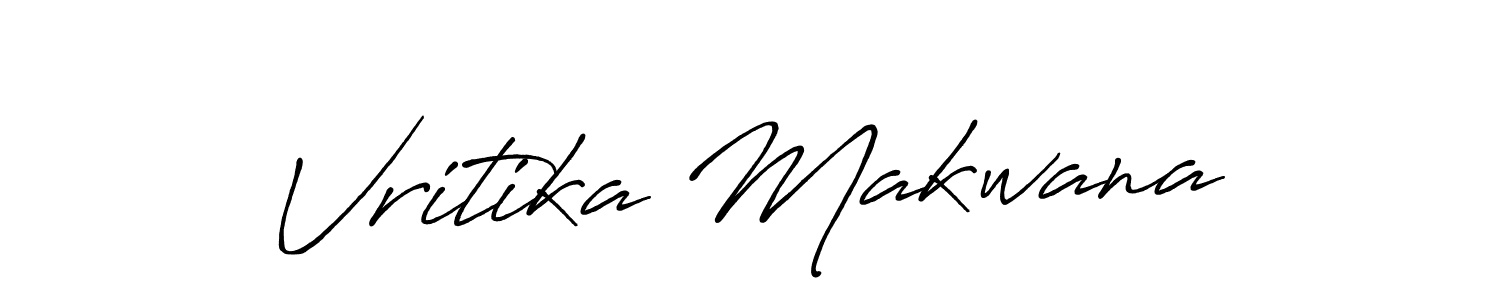 The best way (Antro_Vectra_Bolder) to make a short signature is to pick only two or three words in your name. The name Vritika Makwana include a total of six letters. For converting this name. Vritika Makwana signature style 7 images and pictures png