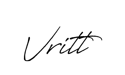 Use a signature maker to create a handwritten signature online. With this signature software, you can design (Antro_Vectra_Bolder) your own signature for name Vritt. Vritt signature style 7 images and pictures png