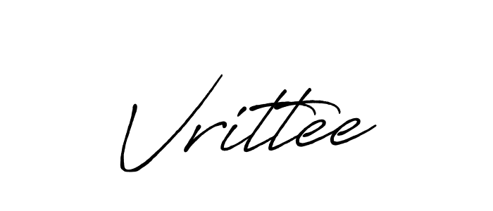 Make a beautiful signature design for name Vrittee. With this signature (Antro_Vectra_Bolder) style, you can create a handwritten signature for free. Vrittee signature style 7 images and pictures png