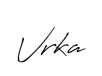 Design your own signature with our free online signature maker. With this signature software, you can create a handwritten (Antro_Vectra_Bolder) signature for name Vrka. Vrka signature style 7 images and pictures png