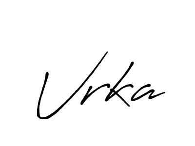 Design your own signature with our free online signature maker. With this signature software, you can create a handwritten (Antro_Vectra_Bolder) signature for name Vrka. Vrka signature style 7 images and pictures png