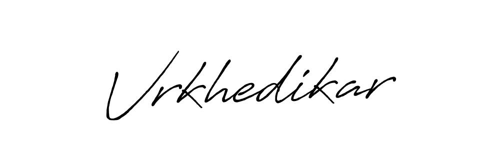 Also You can easily find your signature by using the search form. We will create Vrkhedikar name handwritten signature images for you free of cost using Antro_Vectra_Bolder sign style. Vrkhedikar signature style 7 images and pictures png