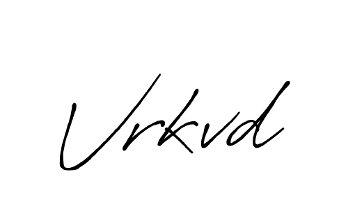 How to make Vrkvd name signature. Use Antro_Vectra_Bolder style for creating short signs online. This is the latest handwritten sign. Vrkvd signature style 7 images and pictures png