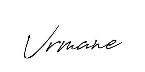 Create a beautiful signature design for name Vrmane. With this signature (Antro_Vectra_Bolder) fonts, you can make a handwritten signature for free. Vrmane signature style 7 images and pictures png