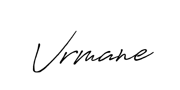 Create a beautiful signature design for name Vrmane. With this signature (Antro_Vectra_Bolder) fonts, you can make a handwritten signature for free. Vrmane signature style 7 images and pictures png