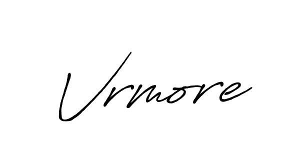Vrmore stylish signature style. Best Handwritten Sign (Antro_Vectra_Bolder) for my name. Handwritten Signature Collection Ideas for my name Vrmore. Vrmore signature style 7 images and pictures png