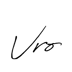 How to make Vro signature? Antro_Vectra_Bolder is a professional autograph style. Create handwritten signature for Vro name. Vro signature style 7 images and pictures png