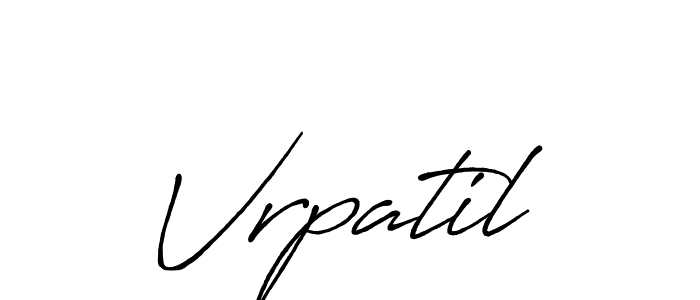 Use a signature maker to create a handwritten signature online. With this signature software, you can design (Antro_Vectra_Bolder) your own signature for name Vrpatil. Vrpatil signature style 7 images and pictures png