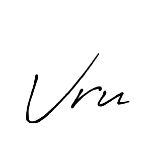 Create a beautiful signature design for name Vru. With this signature (Antro_Vectra_Bolder) fonts, you can make a handwritten signature for free. Vru signature style 7 images and pictures png