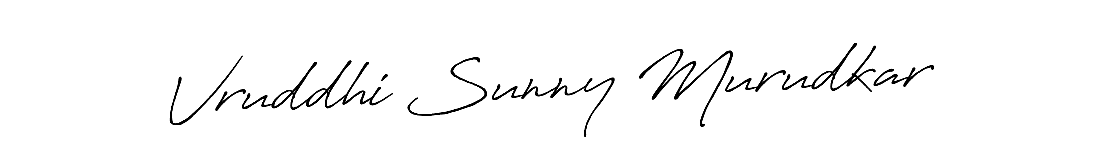 Make a beautiful signature design for name Vruddhi Sunny Murudkar. With this signature (Antro_Vectra_Bolder) style, you can create a handwritten signature for free. Vruddhi Sunny Murudkar signature style 7 images and pictures png