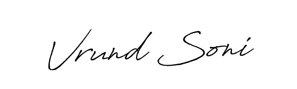 Once you've used our free online signature maker to create your best signature Antro_Vectra_Bolder style, it's time to enjoy all of the benefits that Vrund Soni name signing documents. Vrund Soni signature style 7 images and pictures png