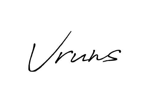 Make a beautiful signature design for name Vruns. Use this online signature maker to create a handwritten signature for free. Vruns signature style 7 images and pictures png