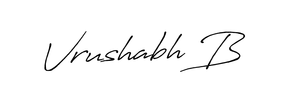if you are searching for the best signature style for your name Vrushabh B. so please give up your signature search. here we have designed multiple signature styles  using Antro_Vectra_Bolder. Vrushabh B signature style 7 images and pictures png