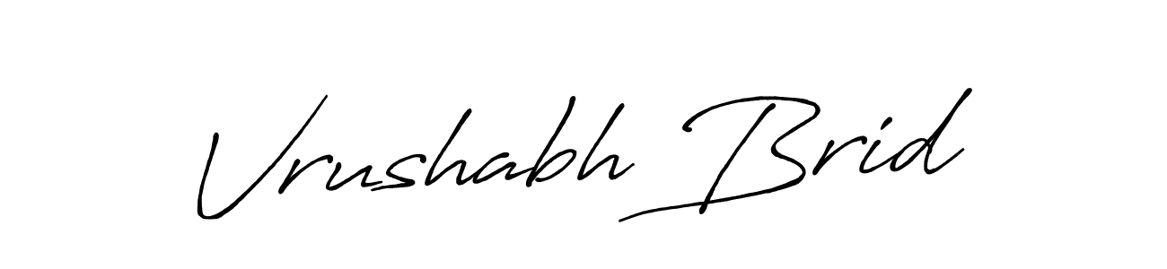 How to make Vrushabh Brid signature? Antro_Vectra_Bolder is a professional autograph style. Create handwritten signature for Vrushabh Brid name. Vrushabh Brid signature style 7 images and pictures png