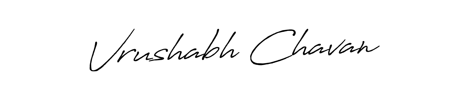 Make a beautiful signature design for name Vrushabh Chavan. With this signature (Antro_Vectra_Bolder) style, you can create a handwritten signature for free. Vrushabh Chavan signature style 7 images and pictures png