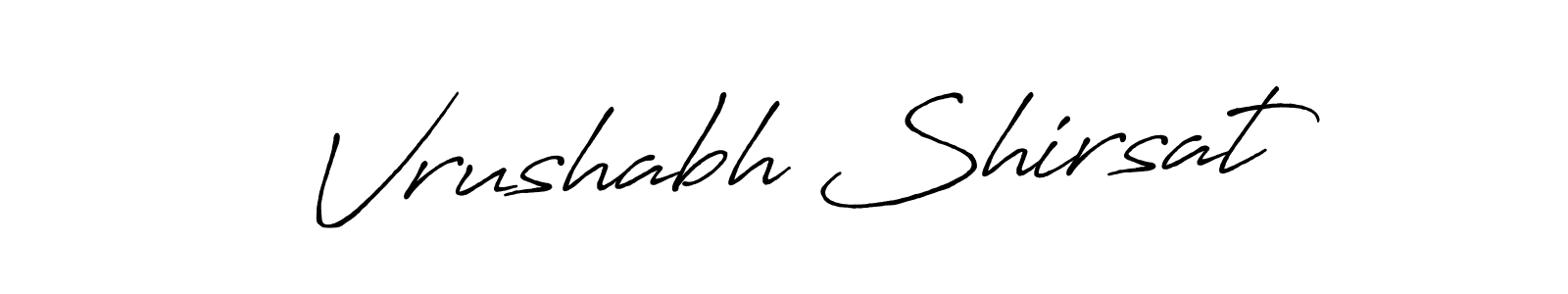 if you are searching for the best signature style for your name Vrushabh Shirsat. so please give up your signature search. here we have designed multiple signature styles  using Antro_Vectra_Bolder. Vrushabh Shirsat signature style 7 images and pictures png