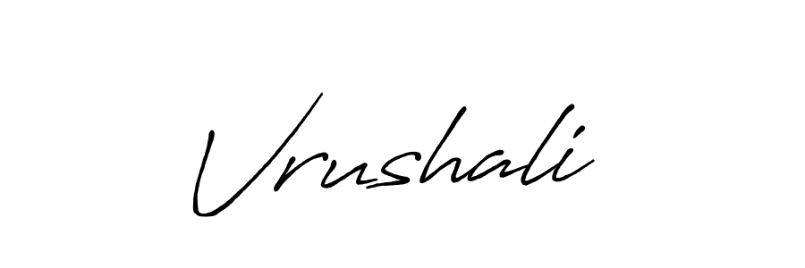 How to make Vrushali  signature? Antro_Vectra_Bolder is a professional autograph style. Create handwritten signature for Vrushali  name. Vrushali  signature style 7 images and pictures png