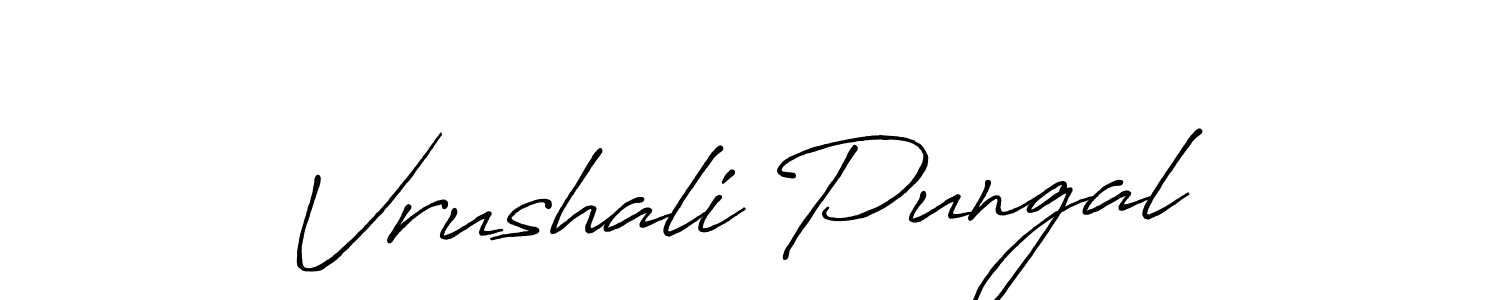 Also we have Vrushali Pungal name is the best signature style. Create professional handwritten signature collection using Antro_Vectra_Bolder autograph style. Vrushali Pungal signature style 7 images and pictures png