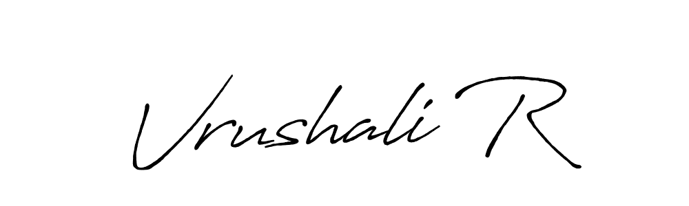 Design your own signature with our free online signature maker. With this signature software, you can create a handwritten (Antro_Vectra_Bolder) signature for name Vrushali R. Vrushali R signature style 7 images and pictures png