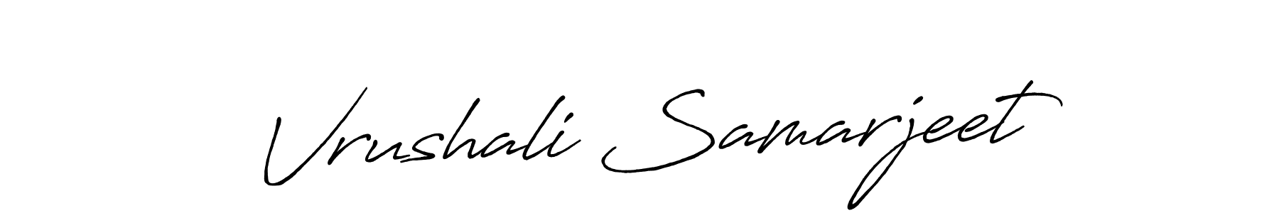 Make a beautiful signature design for name Vrushali Samarjeet. Use this online signature maker to create a handwritten signature for free. Vrushali Samarjeet signature style 7 images and pictures png
