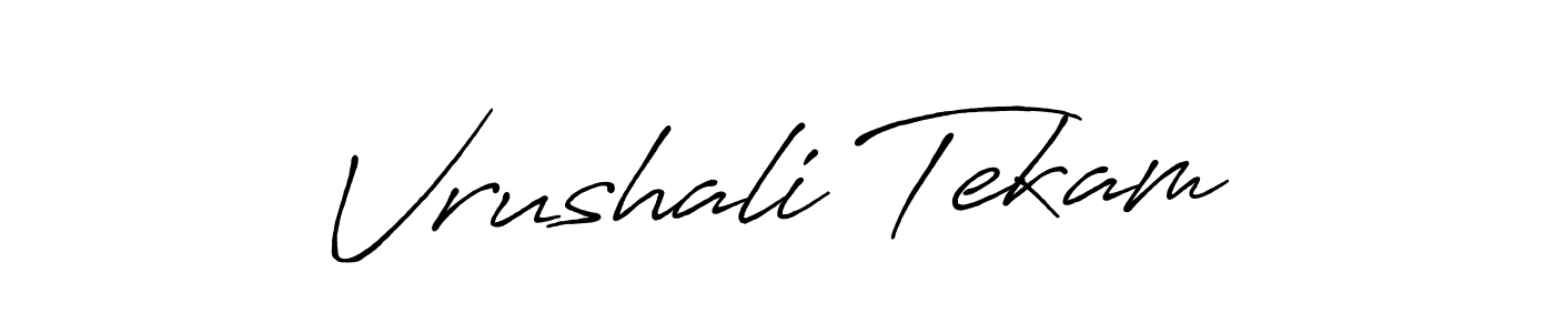 Design your own signature with our free online signature maker. With this signature software, you can create a handwritten (Antro_Vectra_Bolder) signature for name Vrushali Tekam. Vrushali Tekam signature style 7 images and pictures png