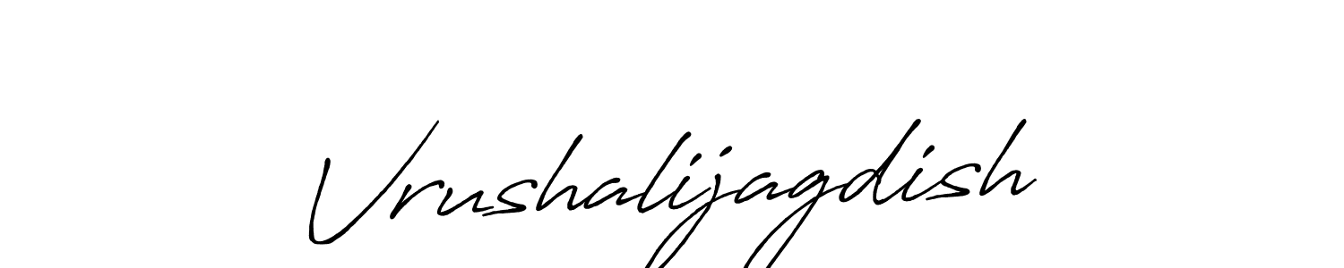Also we have Vrushalijagdish name is the best signature style. Create professional handwritten signature collection using Antro_Vectra_Bolder autograph style. Vrushalijagdish signature style 7 images and pictures png