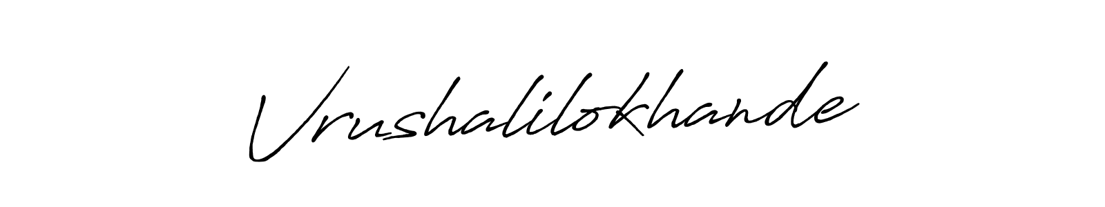 How to make Vrushalilokhande signature? Antro_Vectra_Bolder is a professional autograph style. Create handwritten signature for Vrushalilokhande name. Vrushalilokhande signature style 7 images and pictures png