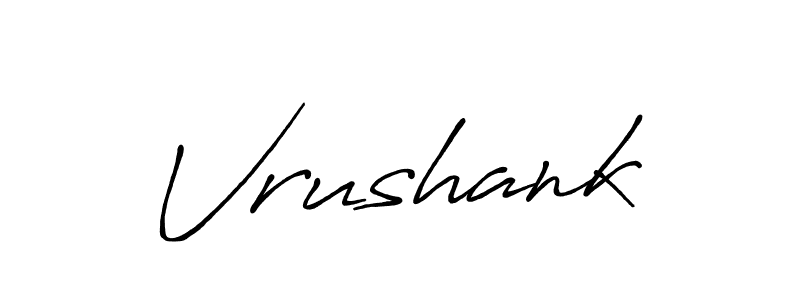 Vrushank stylish signature style. Best Handwritten Sign (Antro_Vectra_Bolder) for my name. Handwritten Signature Collection Ideas for my name Vrushank. Vrushank signature style 7 images and pictures png