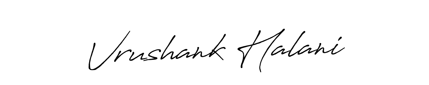 Similarly Antro_Vectra_Bolder is the best handwritten signature design. Signature creator online .You can use it as an online autograph creator for name Vrushank Halani. Vrushank Halani signature style 7 images and pictures png