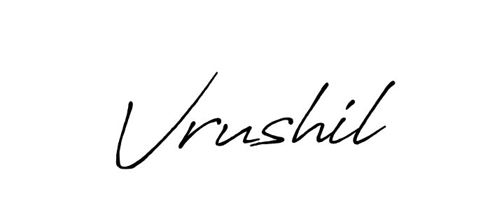 Make a beautiful signature design for name Vrushil. Use this online signature maker to create a handwritten signature for free. Vrushil signature style 7 images and pictures png