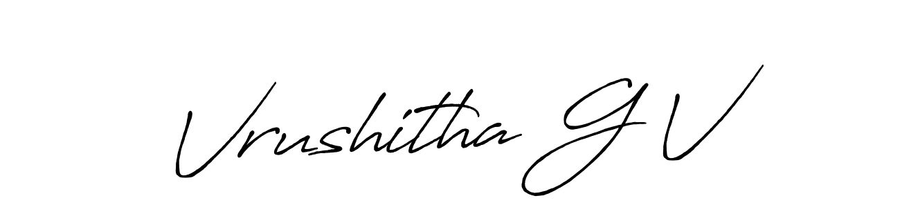 You can use this online signature creator to create a handwritten signature for the name Vrushitha G V. This is the best online autograph maker. Vrushitha G V signature style 7 images and pictures png