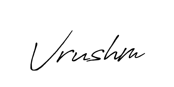 You can use this online signature creator to create a handwritten signature for the name Vrushm. This is the best online autograph maker. Vrushm signature style 7 images and pictures png