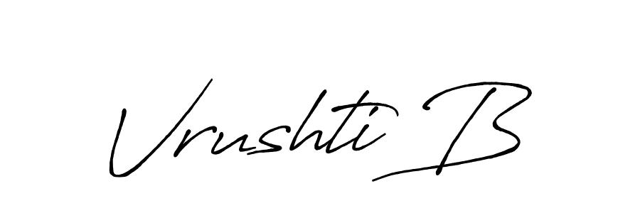 Once you've used our free online signature maker to create your best signature Antro_Vectra_Bolder style, it's time to enjoy all of the benefits that Vrushti B name signing documents. Vrushti B signature style 7 images and pictures png