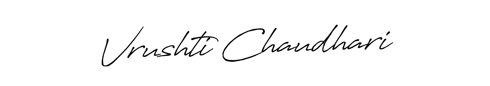 Also You can easily find your signature by using the search form. We will create Vrushti Chaudhari name handwritten signature images for you free of cost using Antro_Vectra_Bolder sign style. Vrushti Chaudhari signature style 7 images and pictures png
