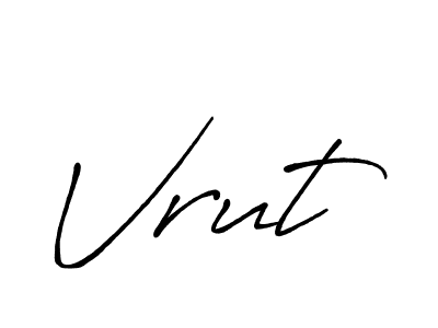 Vrut stylish signature style. Best Handwritten Sign (Antro_Vectra_Bolder) for my name. Handwritten Signature Collection Ideas for my name Vrut. Vrut signature style 7 images and pictures png