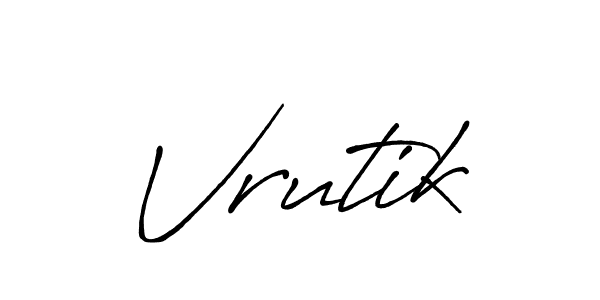 Once you've used our free online signature maker to create your best signature Antro_Vectra_Bolder style, it's time to enjoy all of the benefits that Vrutik name signing documents. Vrutik signature style 7 images and pictures png