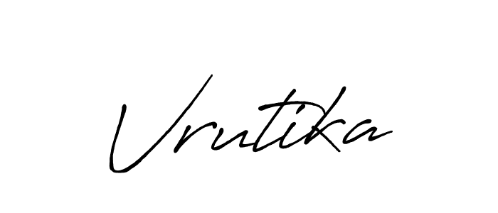 Also we have Vrutika name is the best signature style. Create professional handwritten signature collection using Antro_Vectra_Bolder autograph style. Vrutika signature style 7 images and pictures png