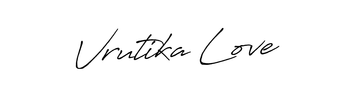 How to Draw Vrutika Love signature style? Antro_Vectra_Bolder is a latest design signature styles for name Vrutika Love. Vrutika Love signature style 7 images and pictures png