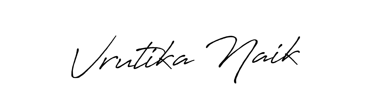 Also You can easily find your signature by using the search form. We will create Vrutika Naik name handwritten signature images for you free of cost using Antro_Vectra_Bolder sign style. Vrutika Naik signature style 7 images and pictures png