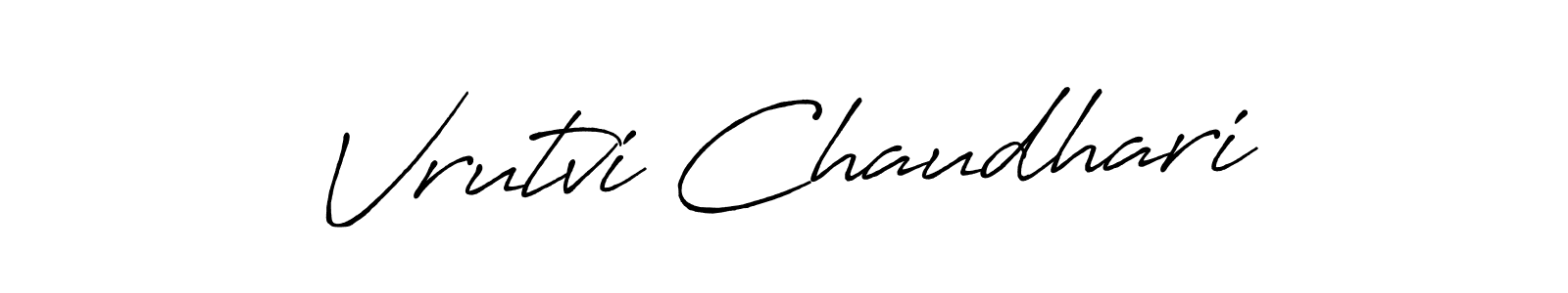 Also You can easily find your signature by using the search form. We will create Vrutvi Chaudhari name handwritten signature images for you free of cost using Antro_Vectra_Bolder sign style. Vrutvi Chaudhari signature style 7 images and pictures png