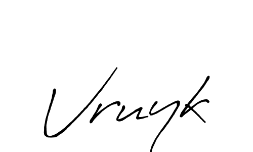 You should practise on your own different ways (Antro_Vectra_Bolder) to write your name (Vruyk) in signature. don't let someone else do it for you. Vruyk signature style 7 images and pictures png