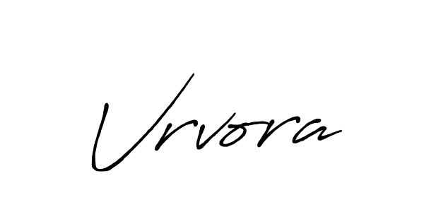Make a beautiful signature design for name Vrvora. With this signature (Antro_Vectra_Bolder) style, you can create a handwritten signature for free. Vrvora signature style 7 images and pictures png