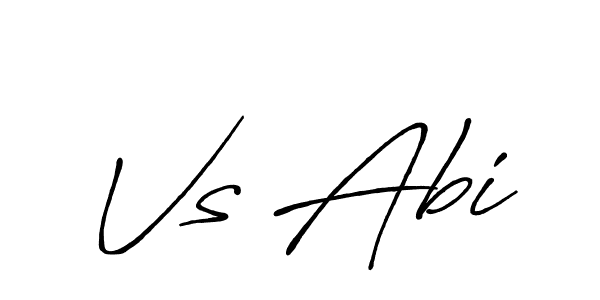 How to make Vs Abi signature? Antro_Vectra_Bolder is a professional autograph style. Create handwritten signature for Vs Abi name. Vs Abi signature style 7 images and pictures png