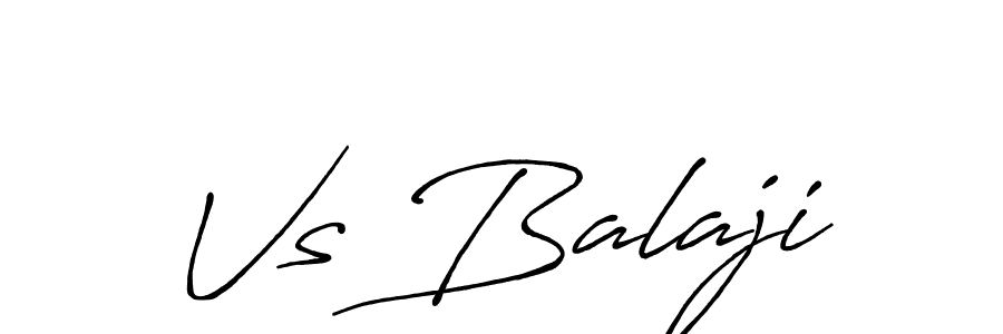 How to make Vs Balaji name signature. Use Antro_Vectra_Bolder style for creating short signs online. This is the latest handwritten sign. Vs Balaji signature style 7 images and pictures png